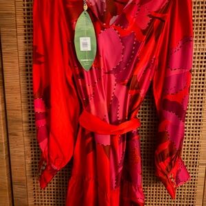 Farm Rio Red Floral Dress